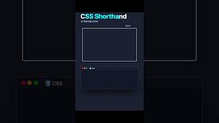 Background Shorthand in CSS..🧠#coding#codingislife#codingislove#webdevelopment#htmlcss#htmlcoding