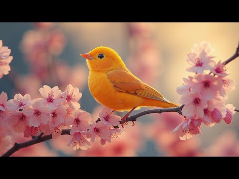 Immersive 4K Nature: Calming Piano Music with Beautiful Birds Singing for Sleep