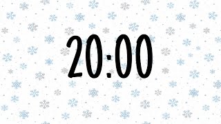 20 Minute Classroom Countdown Timer ⏱️ | Blue & Silver Snowflakes | Focus, Work Time, Brain Breaks
