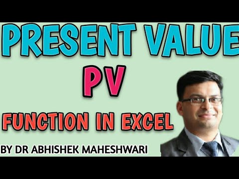 HOW TO CALCULATE PRESENT VALUE IN EXCEL | Dr Abhishek Maheshwari