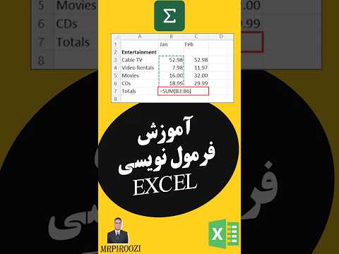 آموزش فرمول نویسی در اکسل excel
