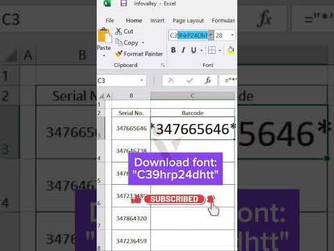 Barcodes #excel #dropdownlist #mexcel #serialnumber #microsoft #excelsolutions #office #window