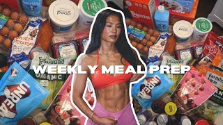 MEAL PREP WITH ME | simple high protein recipes, macro friendly meals, grocery haul