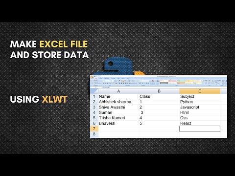Making Excel File and Store data | Using xlwt  | Python Tutorial | #mrlazyprogrammer #python
