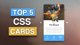 TOP 5 CSS Cards in 2020. You Must Try! | using HTML CSS Javascript.