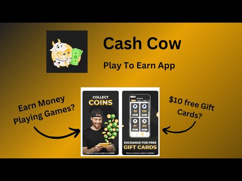 How to earn free gift cards from Cash Cow.. Play to Earn (Cash Cow review) it's Legit or Scam app