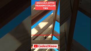 Attic Framing Codes Collar Ties 2024 IRC  #AtticFraming #StructuralCode #YTShorts #CodeShorts#shorts