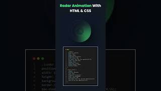 Radar Animation With HTML & CSS #cssanimation #csseffect #css3