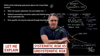 Systematic risk versus unsystematic risk (for the CFA Level 1 exam)