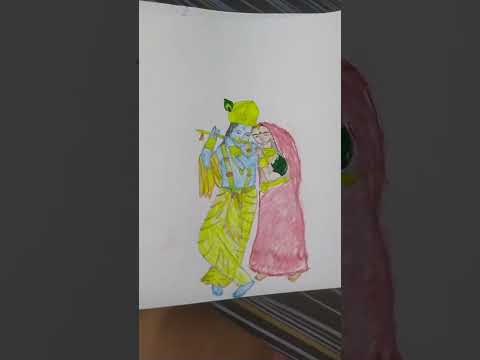 Radha Krishna drawing