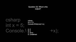 .NET Programming Interview Question #32| C# MCQ for Practice