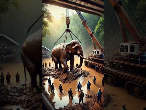 Rescuing a Trapped Elephant – A Heartwarming Wildlife Story | #cowstory #animals #elephantrescue