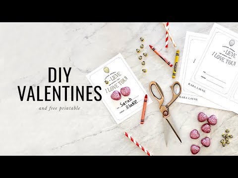 DIY Valentine Cards with Free Printable