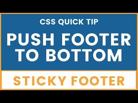 Pure CSS Sticky Footer with CSS3 Flexbox - Push Footer at Bottom of Page When Content is Less