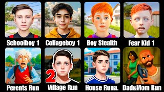Schoolboy Runaway Stealth, Fear Kid Runaway, Parents Boy Runaway, Schoolboy Escape 2: Village & More