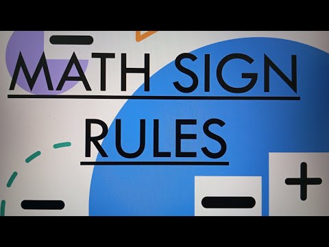 sign (+/-) Rules #education #maths