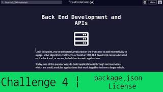 FreeCodeCamp Backend APIs Challenge 4 License Solution  LogicLegends
