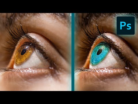 How to change EYE COLOUR in Photoshop.