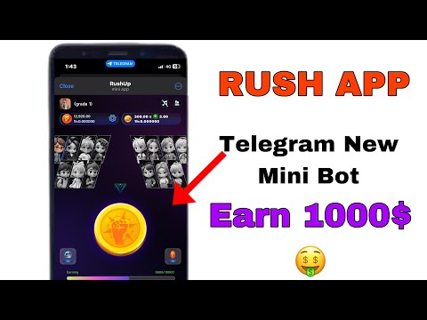 Rush App Telegram New Mini Bot App | Earn Money Telegram bot App Rush game
