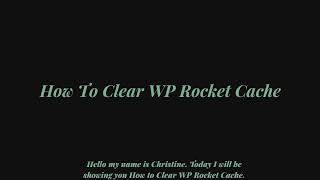 How To Clear WP Rocket Cache