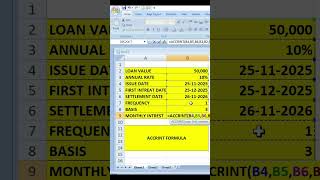 ACCRINT formula in excel #excel #deepa tyagi#excel tips #office #excel tricks #excel tutorial