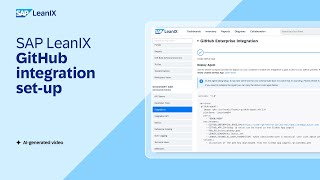 GitHub integration with SAP LeanIX