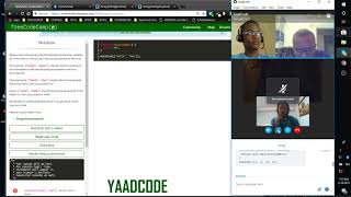 YaadCode: FreeCodeCamp Kingston Jamaica Live Coding Sessions(10th)