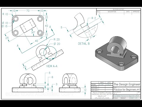 Solid Edge 2024 Tuturial- Practice for Beginners  # 9 - Part B