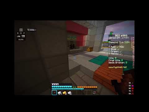 Playing hypixel bedwars