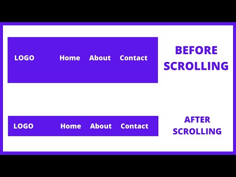 Make Shrink Sticky Navigation bar on Scroll using HTML CSS and JavaScript