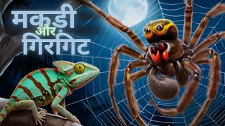 मकड़ी और गिरगिट की कहानी | Spider and Chameleon | Panchatantra Story