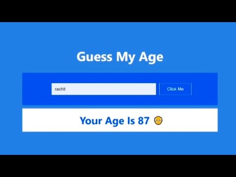 Guess My Age Project Using Javascript