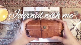 ASMR_빈티지다이어리꾸미기_레트로느낌, 레이스장식, Vintage journal with me, Decorating a diary, Retro, Art journal