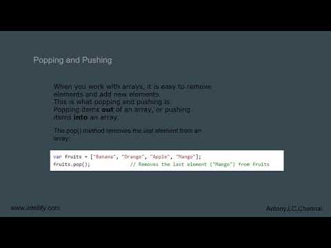 JAVASCRIPT  | ARRAY | ARRAY  METHODS | ITERABLES | INTELLIFY