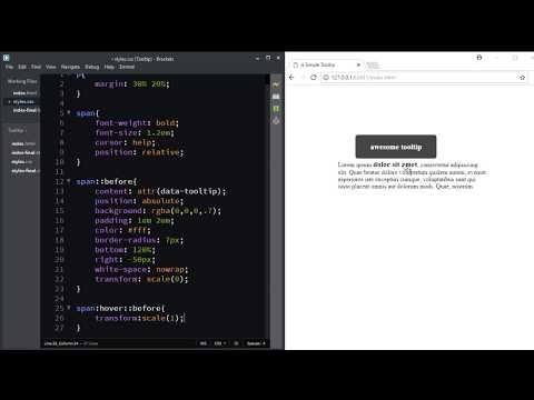 A simple tooltip in HTML and CSS