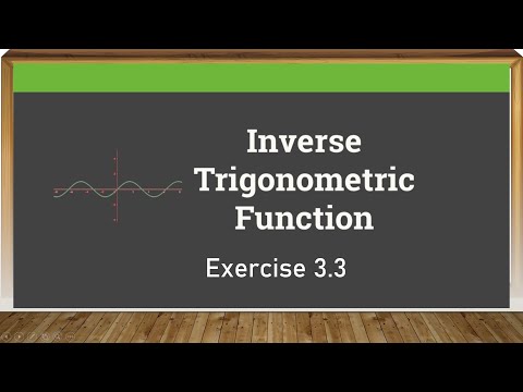 Trigonometry (Exercise 3 .3)