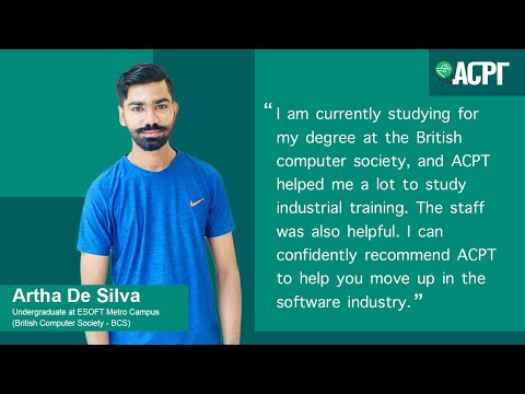 I joined ACPT during my graduation. Through this, I got knowledge as a web developer.