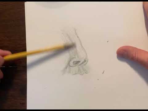 How to draw a nose step by step drawing