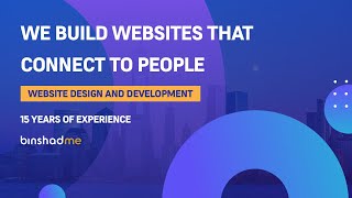 #BinshadME We Design, Develop and Deploy websites that generate sales from potential customers