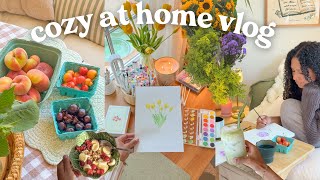 Cozy at Home Vlog🪴 artistic hobbies, garden time, & spring activities