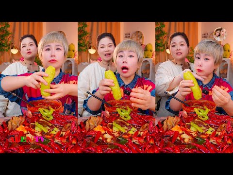 ASMR MUKBANG| Spicy Noodles Mukbang, Seafood ASMR, Crunchy Eating Sounds, Satisfying Eating。N3。7