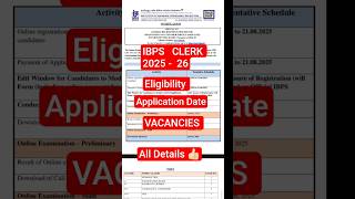 IBPS clerk 2025 full Details/#ibpsclerk #ibps2025 #exam #solutionsforsuccess1