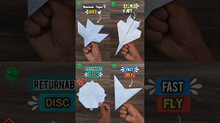 4 Best homemade origami Paper flying toys , How to make paper Jet , boomerang plane , #shorts #craft