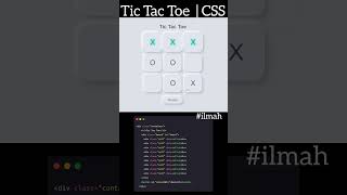 Tic-Tac-Toe Game made with HTML, CSS & JavaScript  Fun Interactive Game UI | #coding #webdevelopment