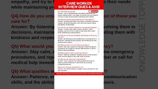 Care Worker Interview Questions and Answers