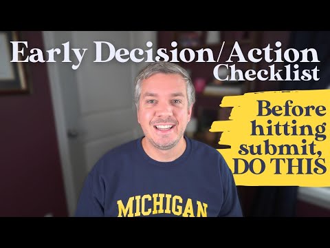 The Early Decision/Action Checklist: What do to BEFORE submitting your #commonapp