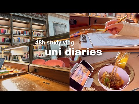 48h Study VLOG🖇️ Exam preparation, note taking, k-drama, studying out…etc