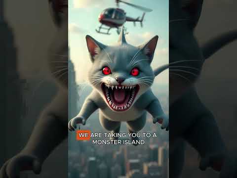 Kitten Shark Monster From Candy Got Caught❗🫨😿#aiart #kitten