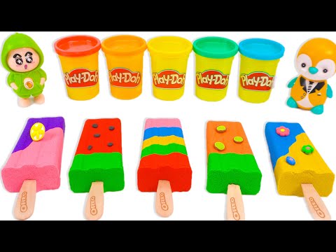 How to Make Rainbow Kinetic Sand Ice Cream 🌈 Rainbow Sand ASMR
