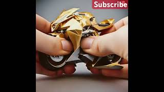 Golden bike #shortvideo #automobile #transformers #learningwithme